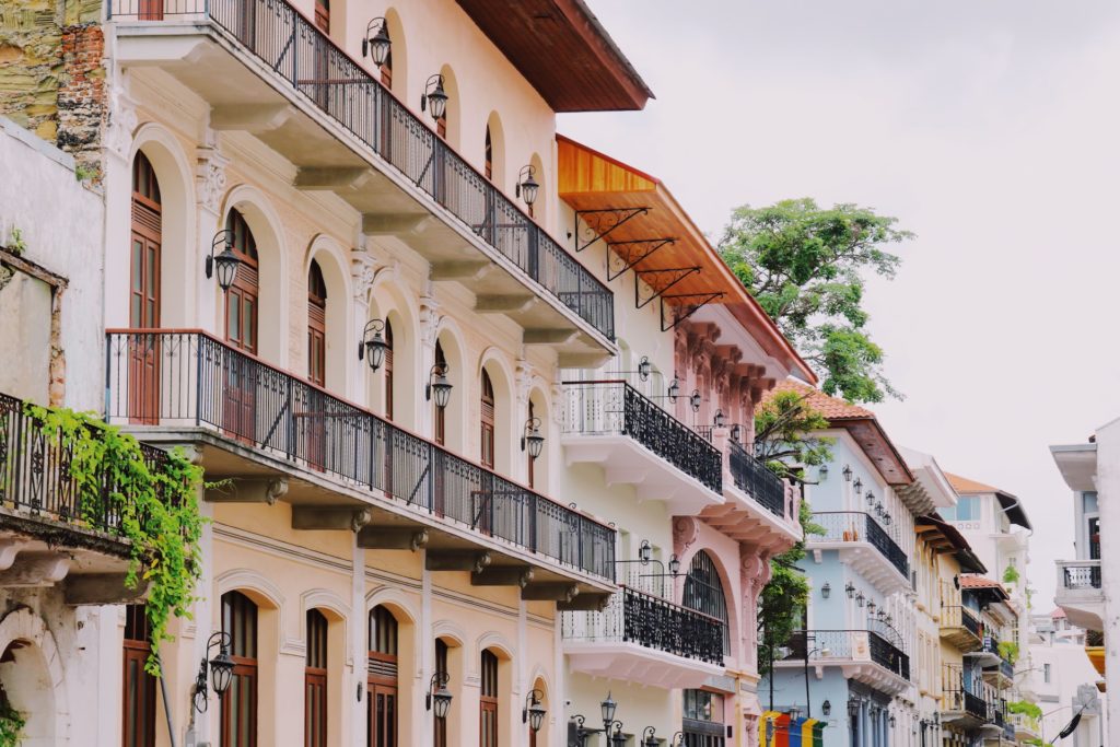 old town in panama architecture with balconies